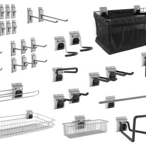 40-Piece Slatwall Accessory Kit with Locking Mechanism Outlet Newest
