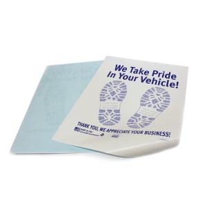 Petoskey Plastics One Color, Blue Footprint on Poly-Back Paper Floor Mat PETFB-M1765-01 Petoskey Plastics Clearance Cheap Real