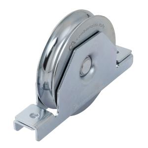 ruota cancello scorrevole gola tonda 100mm con supporto Safe Shopping Cheap Online