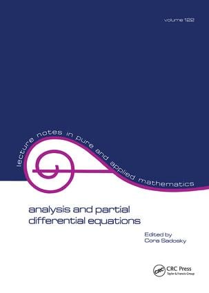 Analysis and Partial Differential Equations - Hardback Shop Offer Online
