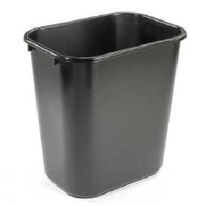 Rubbermaid Plastic Wastebasket - Black    28qt Footlocker Pictures Online
