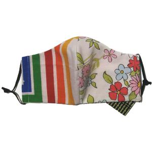Rainbow Line/Floral Face Mask Discount 2025