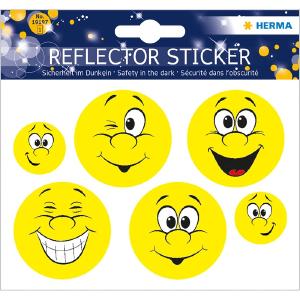 NEW Herma Reflector Sticker Safety in the Dark Smiley Face - Pack of 1 Cheap Sale Footlocker Finishline