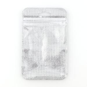 100 PCS Silver Plastic Non-woven Fabric Zip Lock Self-Sealing Bag Outlet Hot Sale