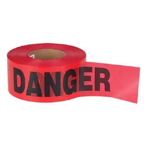 "Danger" Barricade Tape, Black on Red 3" x 1000'  2.0 mils Discount Brand New Unisex