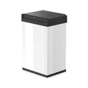 Hailo Big-Box Swing Trash Bin, 9.2 Gallon, Non-Slip Base, White with Black Lid Outlet Sale Online