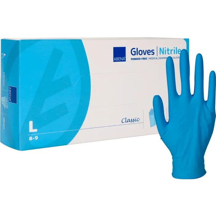 Abena Guanto Nitrile Senza Polvere Blu Taglia L 100 Pezzi Quality From China Wholesale