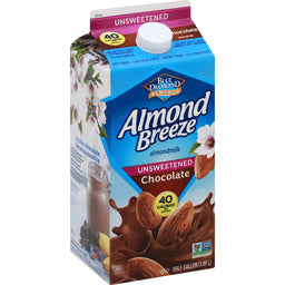 Blue Diamond Almond Breeze Unsweetened Chocolate Milk 64oz Clearance Best Seller