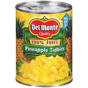 Del Monte Pineapple Tidbits Juice 20oz Excellent Sale Online