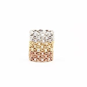 Abstract Evil Eye Stacking Rings | 18K Gold | Diamonds Discount From China