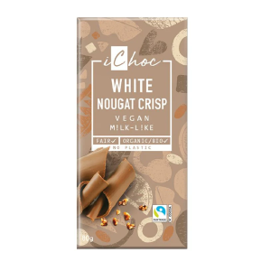 iChoc Organic White Nougat Crisp M!lk-Like Chocolate 80g Buy Cheap Browse