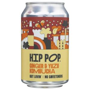 Hip Pop Ginger & Yuzu Kombucha 330ml Brand New Unisex Sale Online