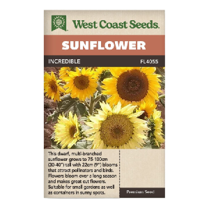 West Coast Seeds Incredible Sunflower Seeds - 16 seeds Sale Pre Order