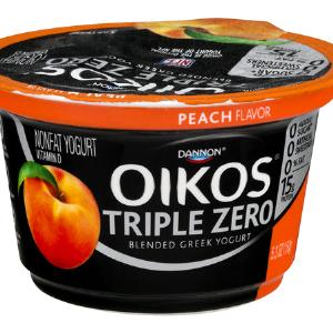 Dannon Oikos Triple Zero Peach Yogurt 5.3oz Clearance Cost