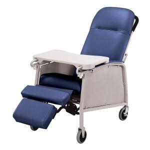 Graham Field Lumex 3 Position Medical Recliner Chair w/ Wheels, Royal Blue(Used) Best Pices Cheap Pice