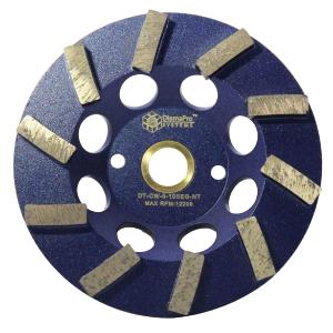 DiamaPro Systems NonThreaded 5 Inch 10 Segment Turbo Concrete Grinding Cup Wheel New Arrival Cheap Pice