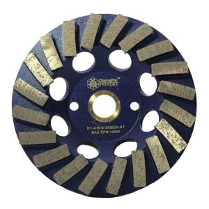DiamaPro Systems NonThreaded 5 Inch 20 Segment Turbo Concrete Grinding Cup Wheel Free Shipping Big Discount