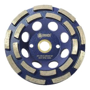 DiamaPro Systems Non Threaded 5 Inch Double Row Concrete Grinding Cup Wheel Tool Free Shipping Release Dates