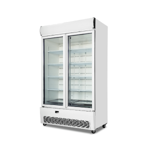 Austune 2 Glass Door Display Fridge (White) - AGRC1100LBW Buy Cheap The Cheapest