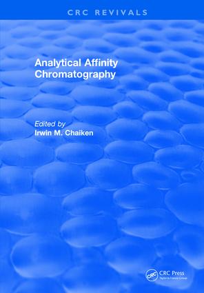 Analytical Affinity Chromatography - Hardback Best Pices Cheap Pice