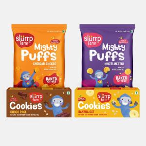 No Maida Cookies & Baked Mighty Jowar Puffs Combo Cheap Eastbay