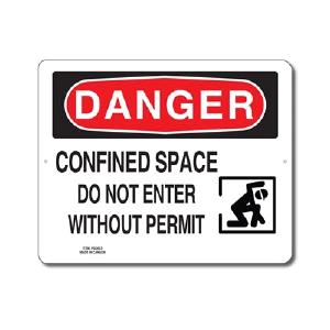 CONFINED SPACE DO NOT ENTER WITHOUT PERMIT - DANGER SIGN Cheap Official