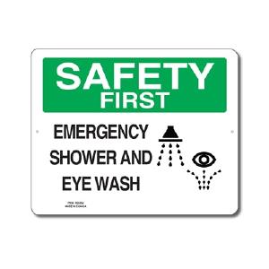 EMERGENCY SHOWER AND EYE WASH - SAFETY FIRST SIGN Largest Supplier Cheap Pice
