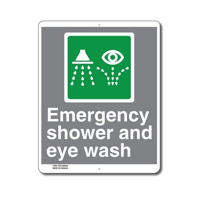EMERGENCY SHOWER AND EYE WASH - SIGN Clearance Manchester