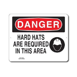 HARD HATS ARE REQUIRED IN THIS AREA - DANGER SIGN Cheap Sale Tumblr