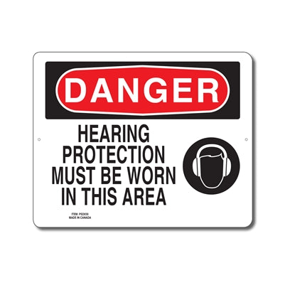 HEARING PROTECTION MUST BE WORN IN THIS AREA - DANGER SIGN For Sale Wholesale Pice
