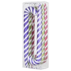 7.5" Assorted Color Candy Canes 6 Per Box Fast Delivery For Sale