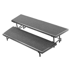 Standing Risers System 2 Tier - 5.5' Long  - Carpeted Surface - Model STRS255 Clearance In China