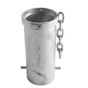 Removable Bollard Mount Galvanized Steel Base Mount w/ Securing Chain, 4 inch- Model BOLL2580 Visa Payment For Sale