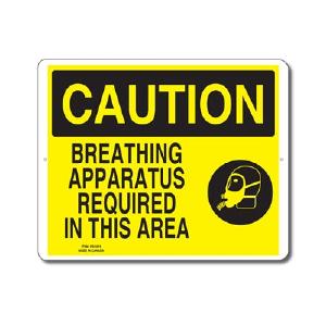 BREATHING APPARATUS REQUIRED IN THIS AREA - CAUTION SIGN Footlocker Finishline Sale Online