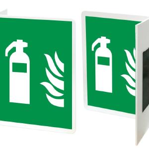 Fire Extinguisher Sign - Projecting Safety Sign "L" shape - GREEN Buy Cheap Best Wholesale