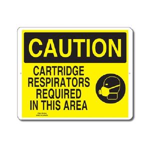 CARTRIDGE RESPIRATORS REQUIRED IN THIS AREA - CAUTION SIGN Factory Outlet For Sale