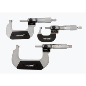 3 Piece Metric Micrometer Set CEN3M213 Central Tools Clearance Online