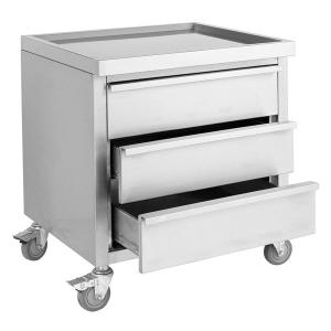 FED Stainless Steel Mobile Work Stand with 3 Drawers MDS-6-700 Cheap Sale New Arrival