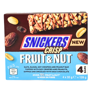 Snickers Crisp Fruit & Nut 4 Bars  (UK) - 128g Extremely Cheap Pice