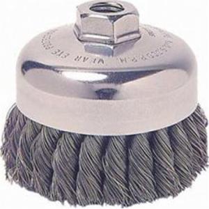 Wire Cup Brush, 3-1/2" Diameter, .014 Crimped Wire, 3/8" - 24 Threaded Arbor, 13,000 RPM Max WEI13153 Weiler Amazon Online