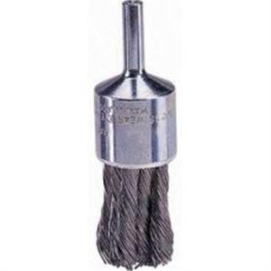Wire End Brush, 1-1/8" Diameter, .006 Knotted Wire, 1/4" Round Stem, 20,000 RPM Max WEI10141 Weiler Cheap From China