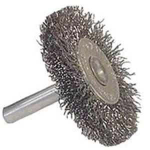 Wire Wheel, 2" Diameter, Coarse Crimped Wire, 1/4" Round Stem, 20,000 RPM Max WEI36009 Weiler Brand New Unisex