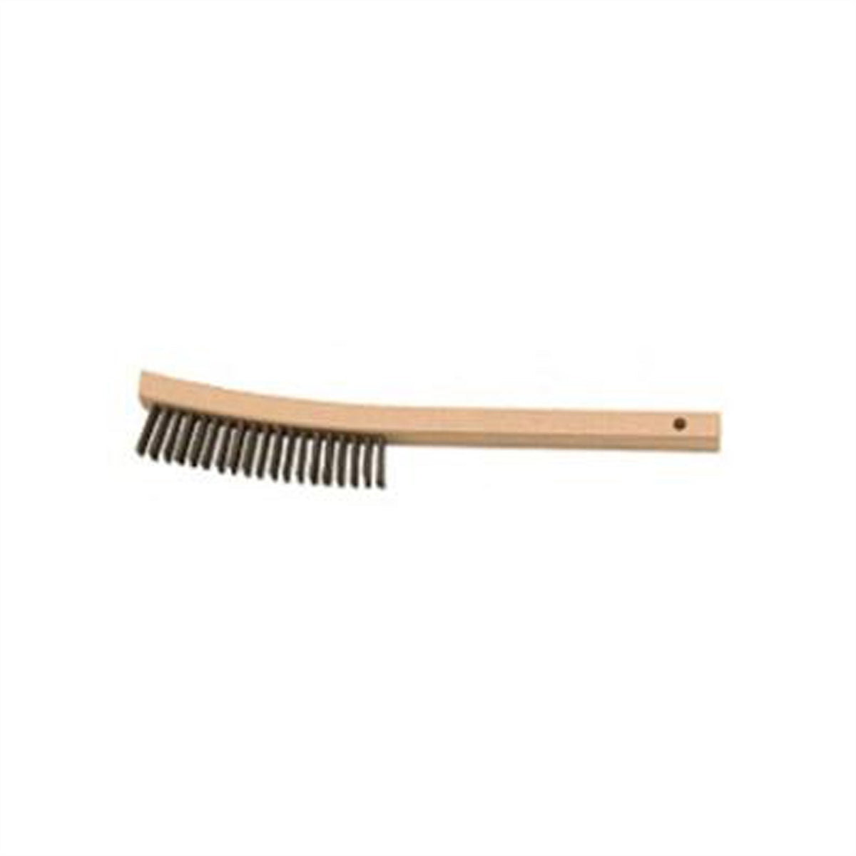 Wire Scratch Brush, 3 x 19 Row Curved Bristles, 14" Overall Length, Wooden Handle LAI941 Laitner Brush 2025 New Sale Online