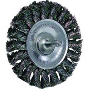 Wire Wheel, 4" Diameter, .014 Knotted Wire, 1/4" Round Stem, 20,000 RPM Max WEI17687 Weiler Shop For Cheap Online