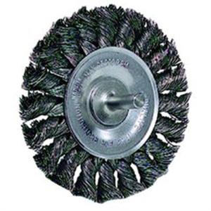 Wire Wheel, 3-1/4" Diameter, .0118 Knotted Wire, 1/4" Round Stem, 25,000 RPM Max WEI17680 Weiler Best Seller Cheap Pice