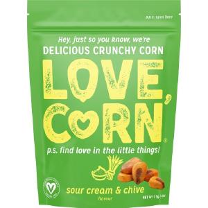 Love Corn Premium Crunchy Corn Sour Cream & Chive Flavour 115g Sharing Bag Cheap 2025 Newest
