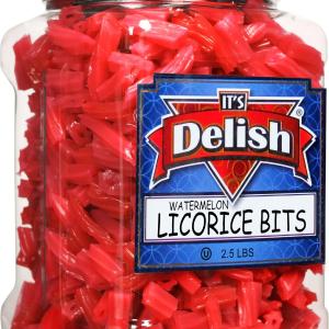 Watermelon Licorice Bits  2.5 LBS (40 Oz) Jumbo Container Jar Buy Cheap Excellent