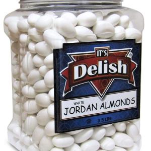 White Jordan Almonds, 3.5 lbs Jumbo Container Cheap View