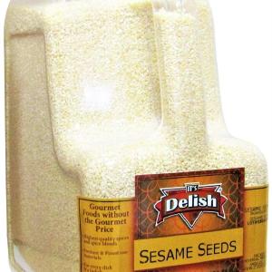 White Sesame Seeds (Hulled)– 6 lbs Gallon Size Container Jug with Handle Sast Sale Online