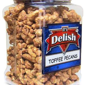Toffee Coated Pecans  2.2 LBS Jumbo Reusable Container Jar Clearance Footaction
